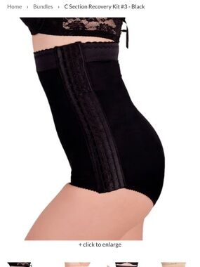 Wink High-Waist Black Shapewear Briefs with Front Hook Closure